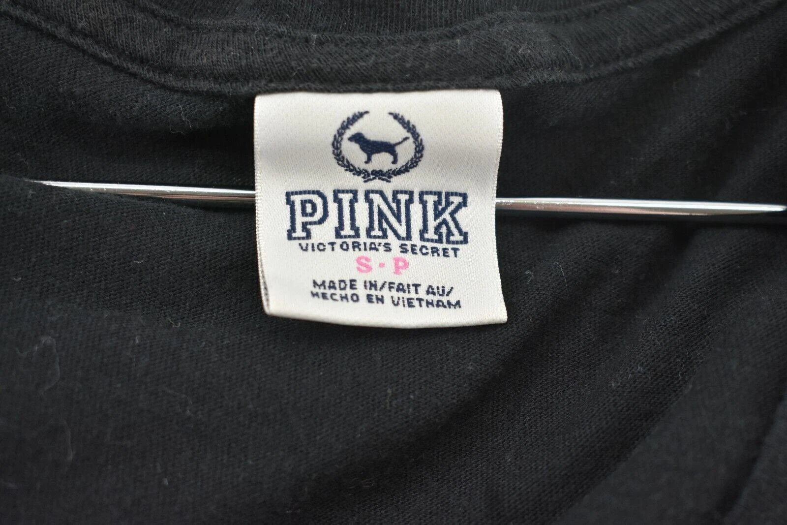 UNDERCOVER Abito vita rosa di Victorias Secret da donna nero massiccio elastico manica corta S