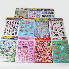 Sanrio Hello Kitty Disney Star Wars Super Mario Raised Puffy Sticker Sheet Lot