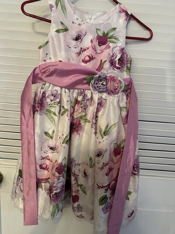 JAYNE COPELAND BEAUTIFUL PINK PURPLE Lace Tulle GIRLS Party Dress 6X