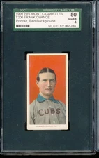 T206 Piedmont 150/25 Frank Chance (Red Portrait) SGC 4 - Cubs - well-centered