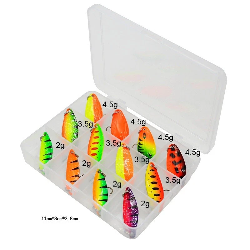12er Set Box Trout Spoon Set Forellenblinker Blinker Kunstköder Spinnfischen - Bild 2 von 4