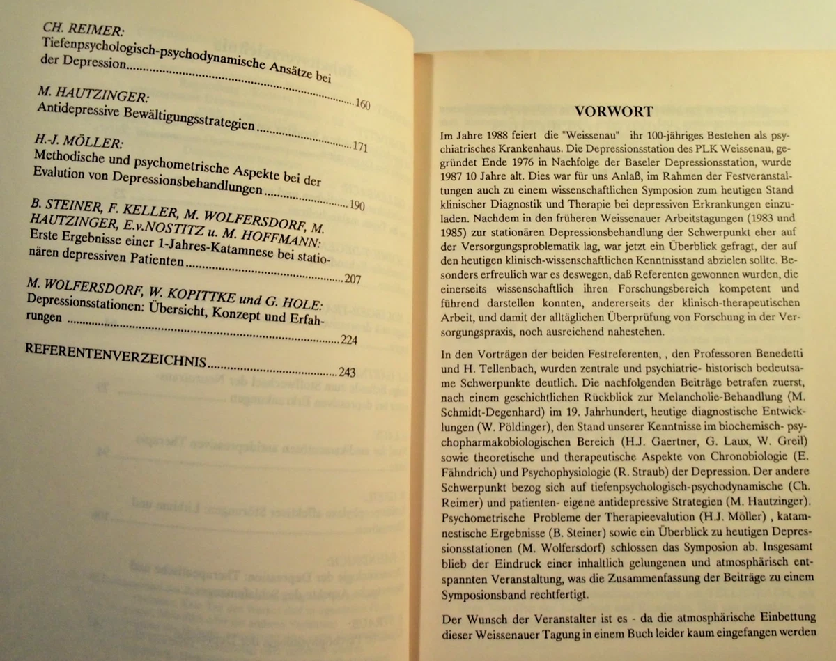 +Klinische Diagnostik und Therapie der Depression, M. Wolfersdorf, Roderer+