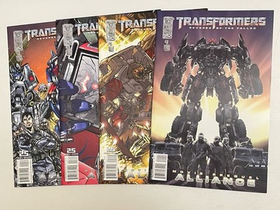 IDW TRANSFORMERS REVENGE OF THE FALLEN ALLIANCE MOVIE PREQUEL # 1-4 VF/NM 2009