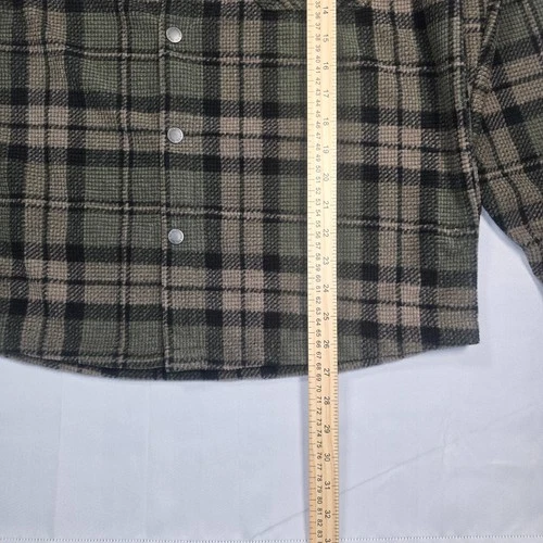 NWT BC Clothing Mens Textured Flannel Shirt Jacket Green Plaid Shacket Small image 4
