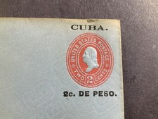 US Occupation of Cuba. 1899 Issue by the US Military government for mail. Unused
