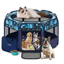 48" Large Pop Up Dog Playpen Whelping Box for Dogs, Portable Foldable Puppy...