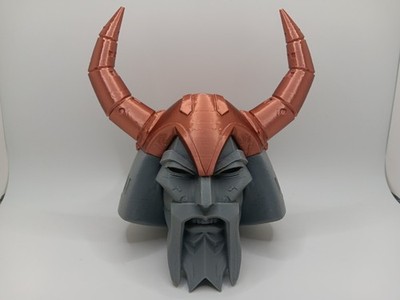 Retro G1 Transformers style Unicron head 3D printed Gray/Copper colors Paintable