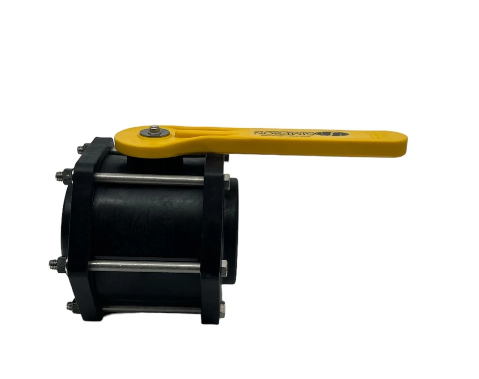 TerreMax Full Port Polypropylene Ball Valve 6 Bolt 3", Max PSI 100 - V300FPY - Image 2 of 4