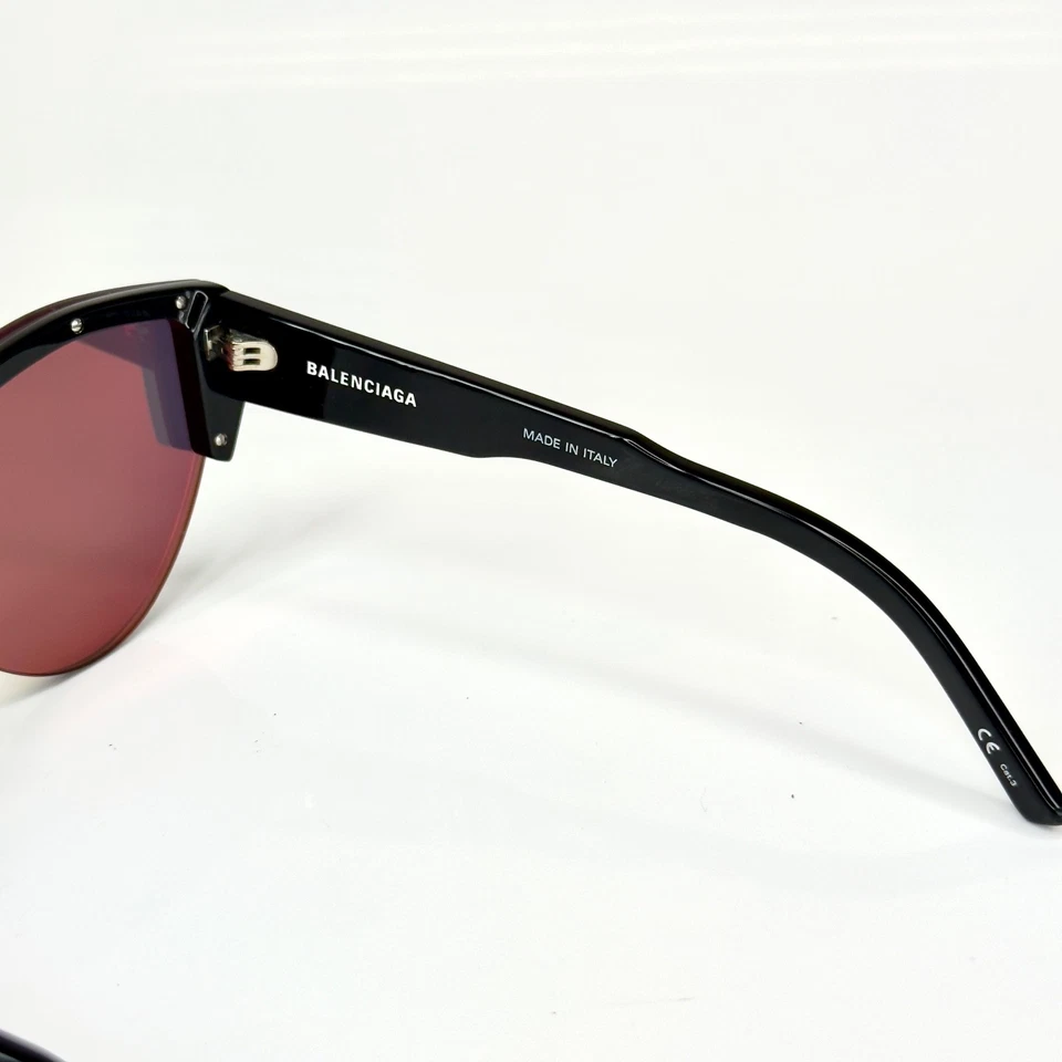 BALENCIAGA BB0004S SKI 0004 Negro Naranja Máscara Escudo Moda Gafas de sol Unisex Foto 3 de 4