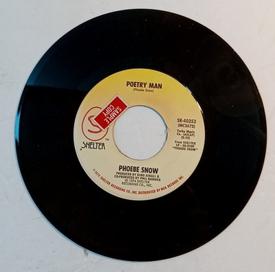 1974 Promo Phoebe Snow-Poetry Man-Either Or Both-Shelter SR-40353 Demo 45 Vinyl