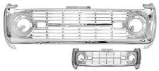 1966-1967-1968 Bronco Grille Without Logo Chrome Plated Dynacorn 3725C