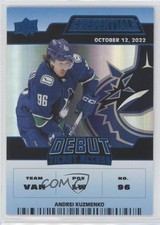 2022 Upper Deck Credentials Debut Ticket Access Blue 88/99 Andrei Kuzmenko 0cq4
