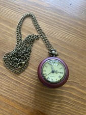 Small Globe Fob Watch with Necklace Chain