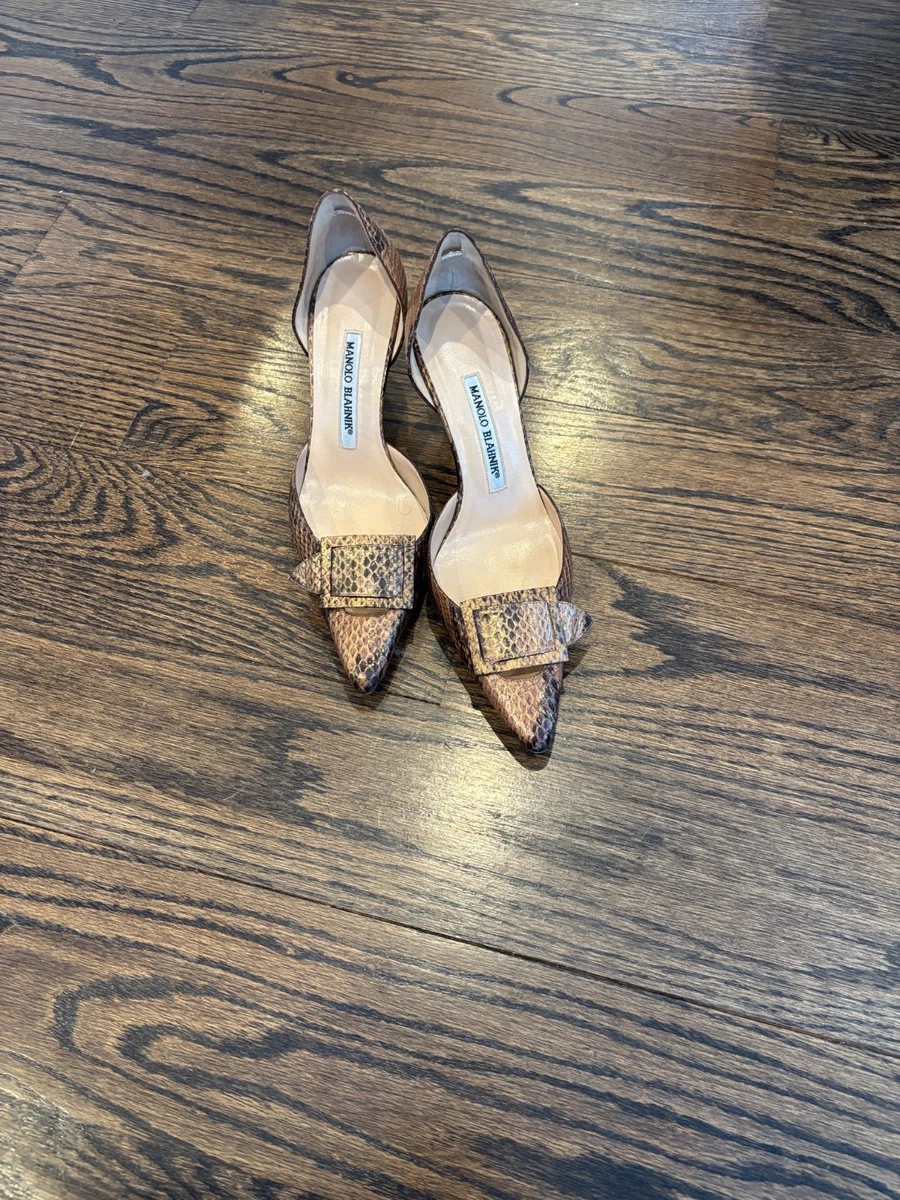 Manolo Blahnik Snake Slingback Heels for Women for sale | eBay