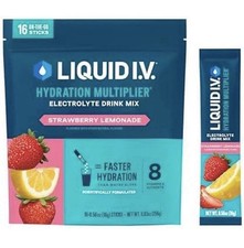 Liquid I.V. Hydration Multiplier, Electrolyte Strawberry Lemonade, 16 Serv