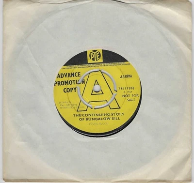 YOUNG BLOOD -The Continuing Story Of Bungalow Bill- 7" Vinyl Promo Single - image 1 of 2