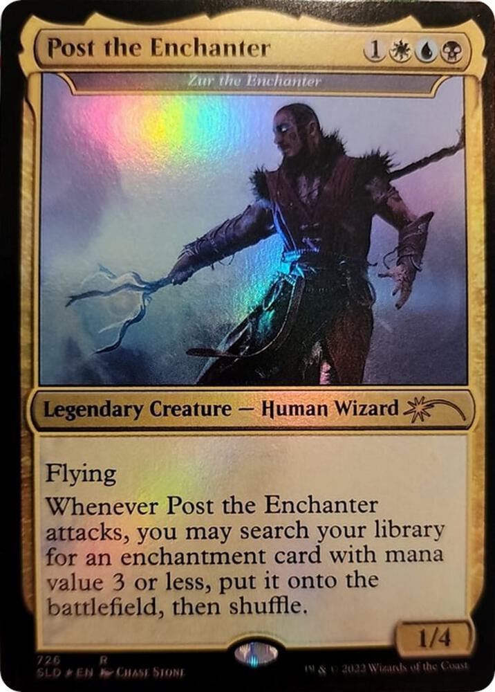 MtG Secret Lair Rare Foil Post the Enchanter [Zur the Enchanter] #726