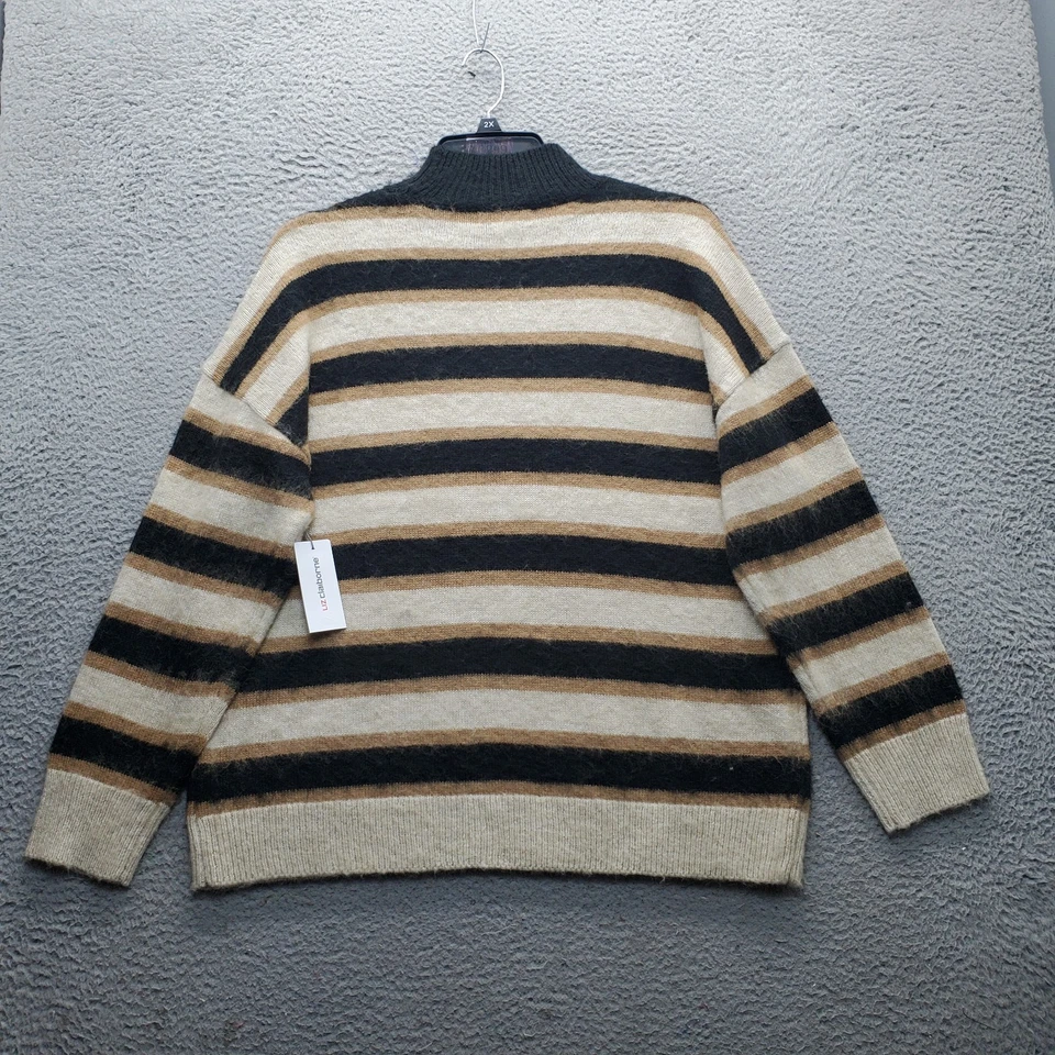 Женский свитер Liz Claiborne XXL в несколько полос шерстяная смесь вязаный пуловер с ложным вырезом - Изображение 2 из 4