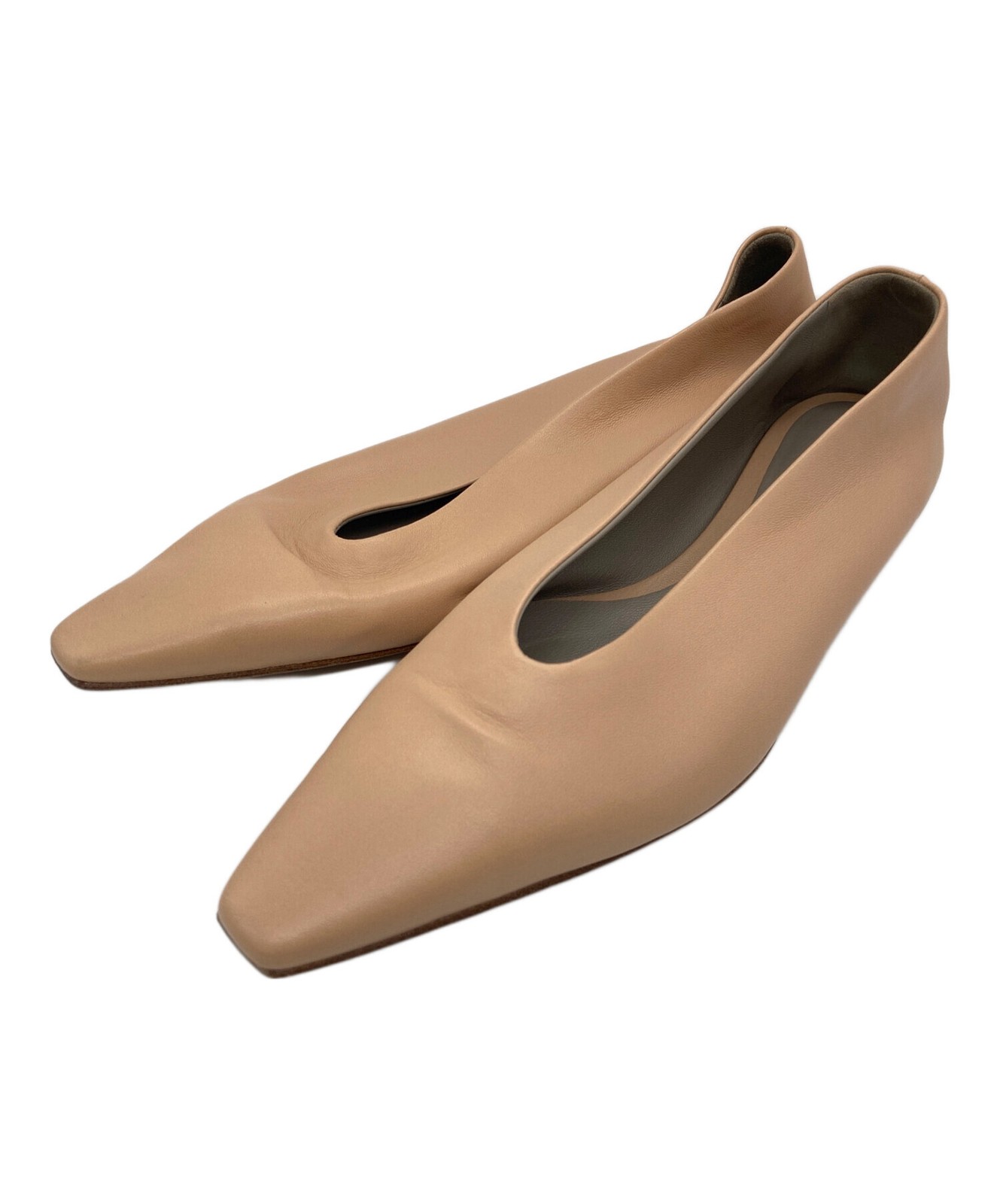 BOTTEGA VENETA Pumps Women's Size 36.5 Beige Leather