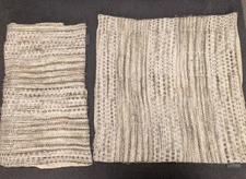 2x LoveSac Neutral Loom Weave Pillow Covers  24x24, SKU# WB4661