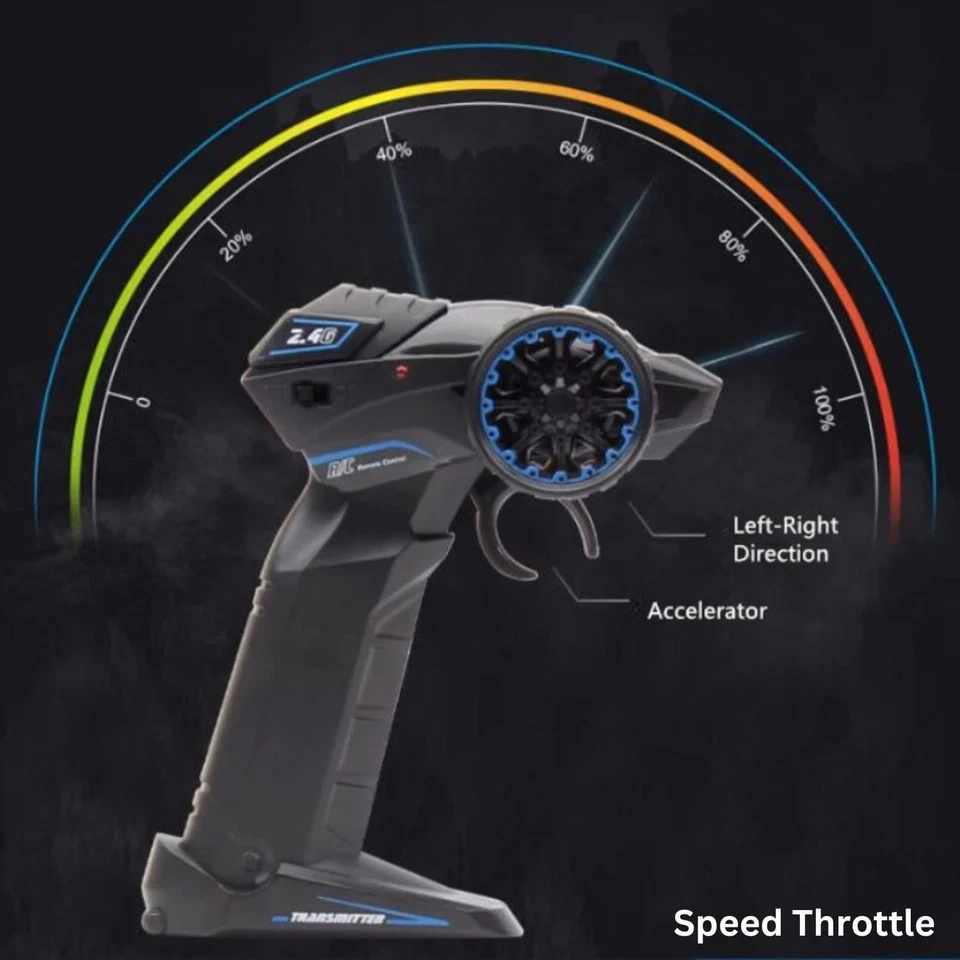 2.4G 遥控遥控特技摩托车带骑行人偶,1:10 比例高 — 第 2/4 张图片