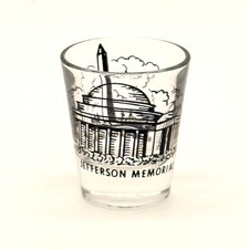 Jefferson Memorial Washington D.C. Souvenir Shot Glass Clear Glass Collectible 2