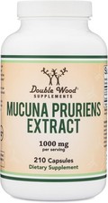 Mucuna Pruriens Extract Capsules - Dopamine Boosting Supplement - 210 Count, 1,0