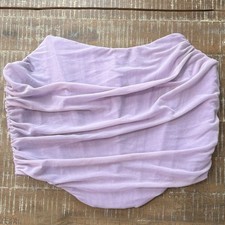 Fashion Strapless Mesh Bustier Corset Top Purple Size M B Cup Zip Closure