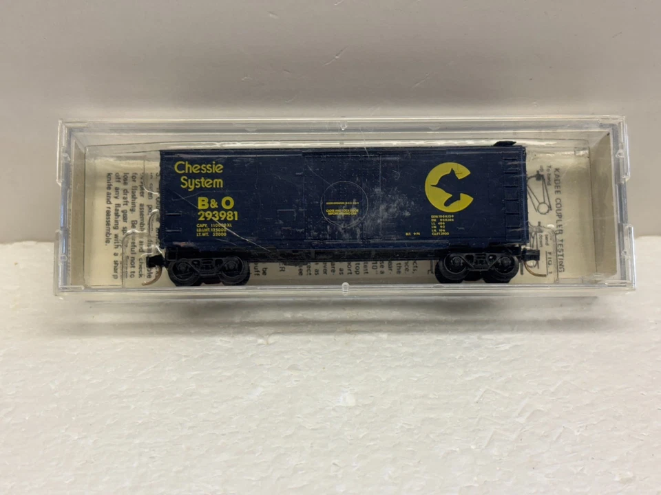 N Kadee Scale Micro Trains MTL 21090 Chessie System B&O 293981 Box Car - Image 2 of 4