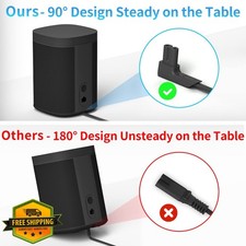 Sonos One/Play 1 L-Shape Power Cord, 1.15ft, Black