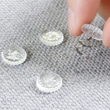  60 PCS Clear Headed Pin Upholstery Fasteners Bed Sheet Holders Twisted Pins