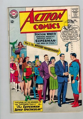 Action Comics (1938) # 309 (4.0-VG) (1351693) John F. Kennedy, Supergirl 1964