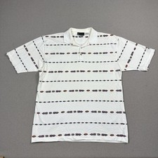 Vintage Jantzen Sport Golf Tennis Polo Graphic Print Mens M 90s Geometric Tribal