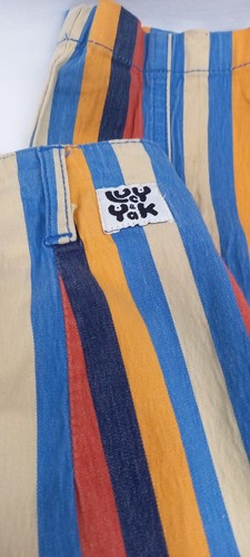 Lucy & Yak Colourful Striped Ladies Trousers Organic Cotton Stretch Size 28/30 - Picture 10 of 11