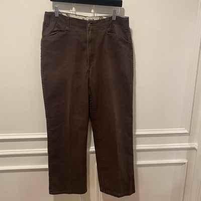 Vintage Ben Davis Painter Workwear Pants Men 34x30 Brown Canvas Straight