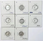 *MIXED KEY DATE MERCURY & ROOSEVELT DIME LOT* *8 TOTAL COINS* NR #G4252