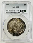 1881-P $1 Morgan Dollar CAC AU55 90% Silver Philadelphia US Coin  TONER!!