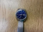 Seiko Automatic 17 Jewel Wrist watch 7009-8229 Blue Face Runs 36MM Used