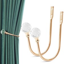 Curtain Holdbacks Gold Tie Backs Crystal Curtain Holders Hooks Wall Mounted