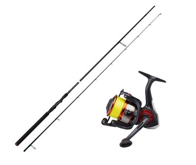 Urlaubscombo Shimano Sienna Spinnrute & Savage Gear Rolle + geflochtene Schnur  