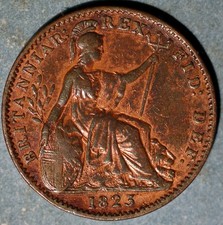 Great Britain Farthing 1823 George IV KM# 677