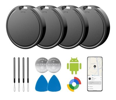 Android Air Tags 4-pack And 4-pack Of Keychain Holders NEW Never Opened
