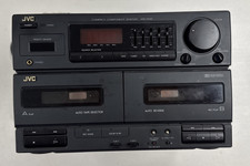JVC MX-55M Compact Stereo Dual Cassette Deck Auto Reverse CD Changer Untested