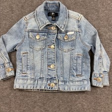 7 For All Mankind Kids Denim Jacket Size 2T Light Wash Jean Trucker