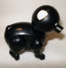 Vntg Fisher Price Little People Farm Animal Black White Ear Pig Hog Figure Toy