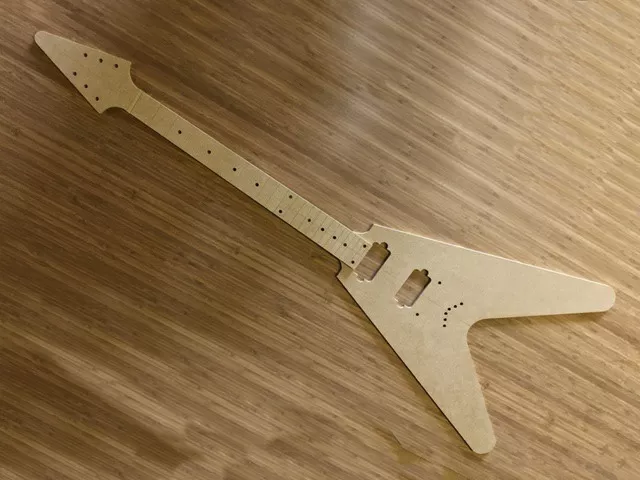 Flying V Guitar Body and Neck Templates Gib FV 6mm MDF eBay