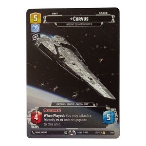 Star Wars Unlimited Jump to Lightspeed - Corvus - Prestige Card #1016 (R)
