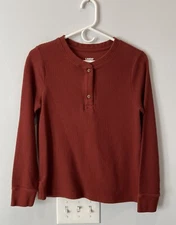 Lands End Womens Thermal Top Crew Neck Copper Colored.  Sz. Small