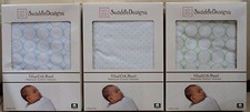 3-SET SWADDLE DESIGNS FITTED CRIB SHEETS Cotton Flannel Designer Baby Gift NEW