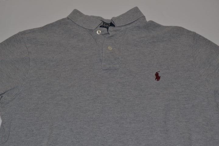 POLO RALPH LAUREN GRAY RED HORSE LOGO POLO SHIRT MENS SIZE